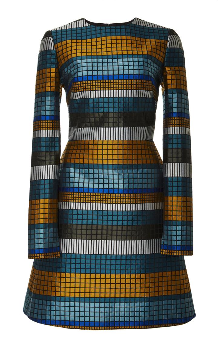 Bibhu Mohapatra Mosaic Long Sleeve Dress