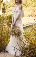 Costarellos Bridal Off-the-shoulder Chantilly Lace And Tulle Gown