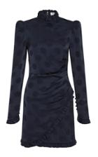 Moda Operandi Rebecca Vallance Nour Ruffled Dotted Jacquard Mini Dress