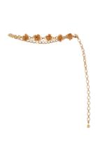 Markarian Ophelia Gold-plated Roses Chain-link Belt