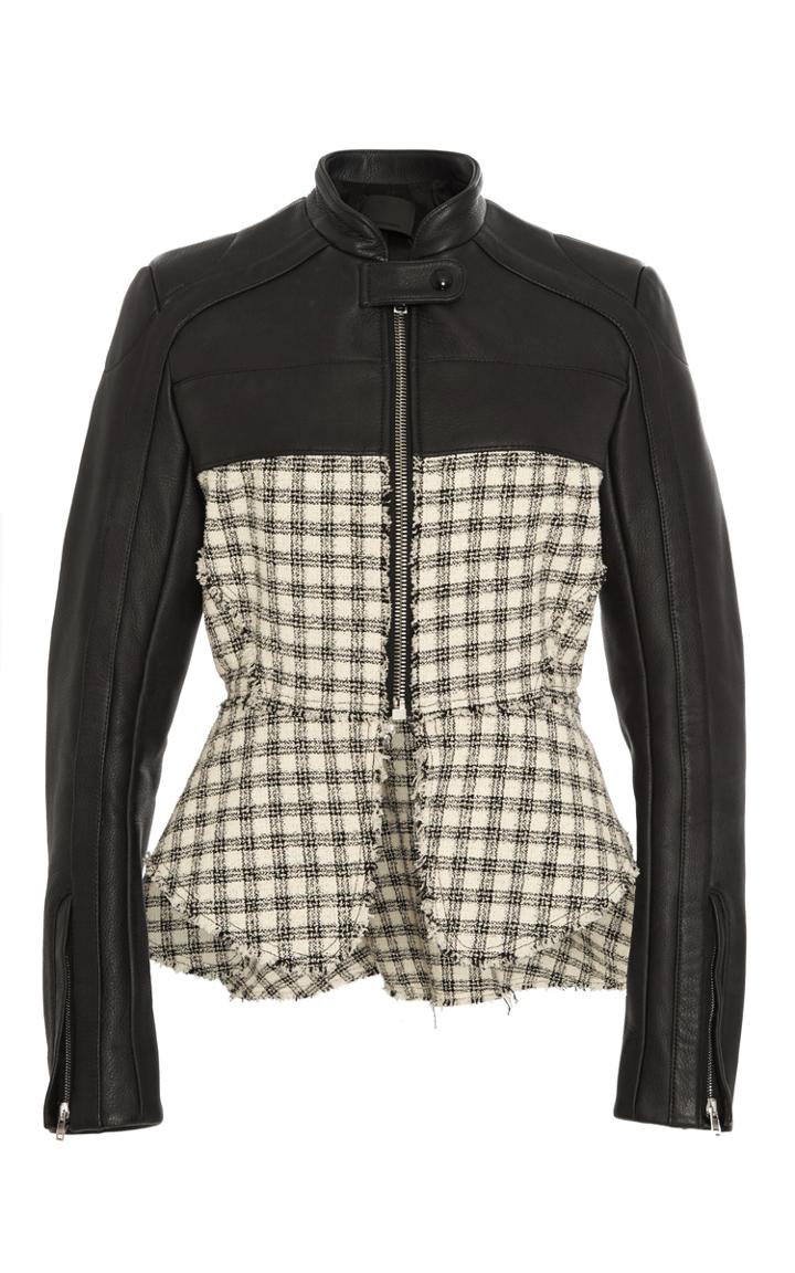 Alexander Wang Fitted Hybrid Moto Jacket