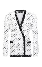 Moda Operandi Balmain Oversized Contrast-tim Polka Dot Jacket Size: 36