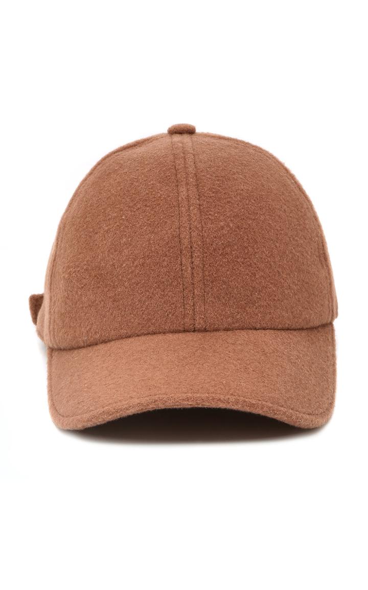 Officine Generale Brown Wool-cashmere Baseball Cap