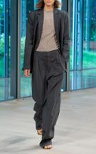 Moda Operandi Tibi Isselin Stripe Linen Blazer With Cutout Sleeves Size: 00