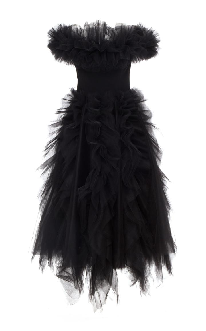 Christian Siriano Off-the-shoulder Tulle Gown