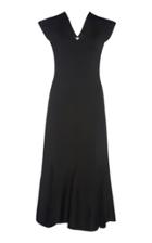 Victoria Beckham Pleated Crepe A-line Dress