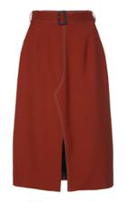 Marni Belted Wool Midi Skirt