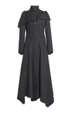 Moda Operandi Rosie Assoulin Foldover Wool-cotton Dress