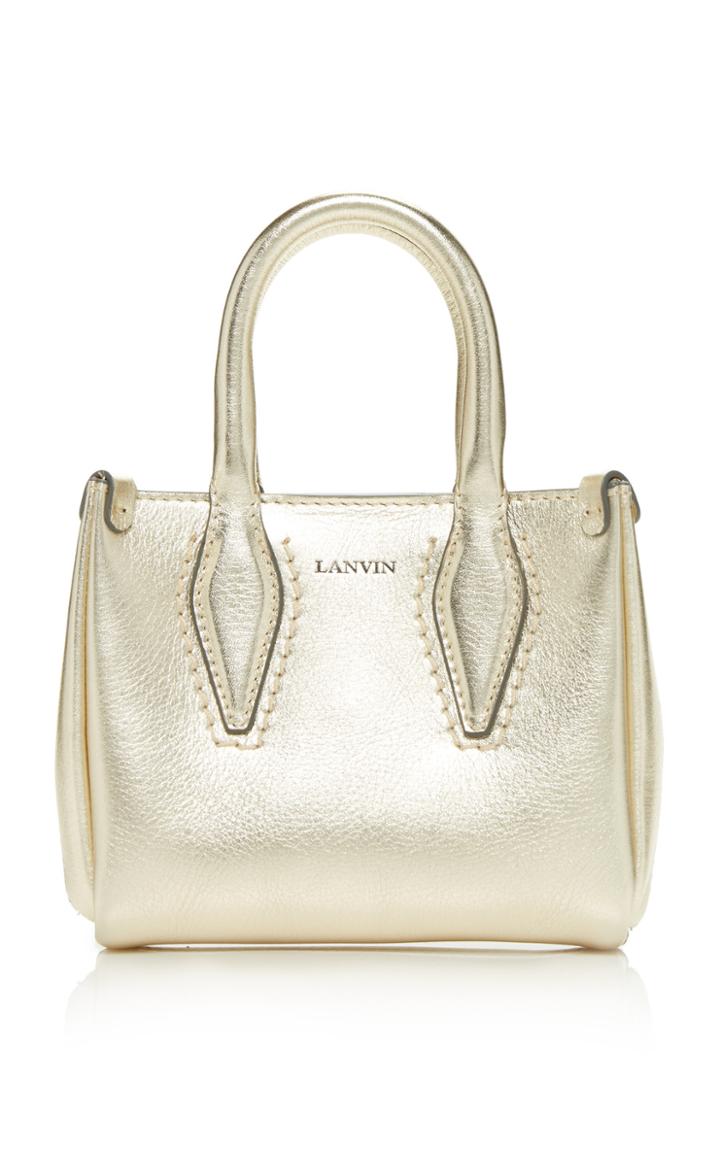 Lanvin Micro Bag Le Journee In Metallic Calf Leather