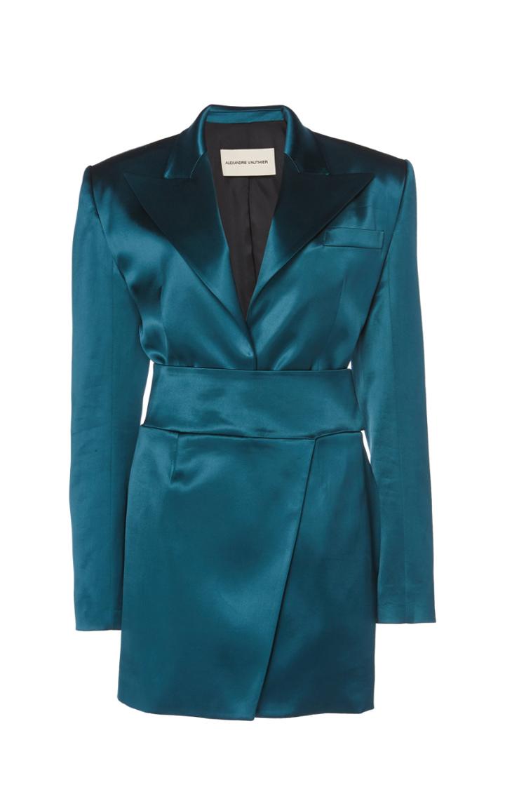 Alexandre Vauthier Satin Mini Blazer Dress