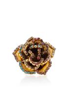 Erickson Beamon Vermeil And Swarovski Crystal Bouquet Ring