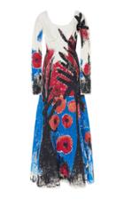Moda Operandi Marni Flower-painted Crepe De Chine Maxi Dress Size: 36