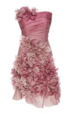 Marchesa Strapless Silk-organza Mini Dress
