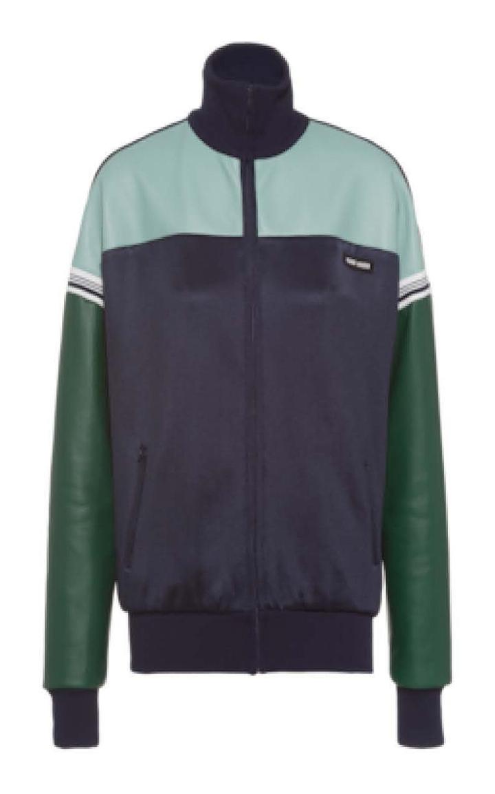 Moda Operandi Miu Miu Color Blocked Jersey Jacket