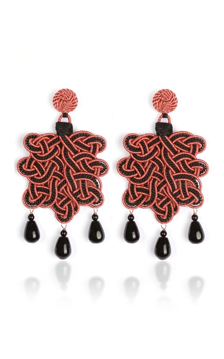 Anna E Alex Foglia Black Earrings