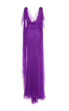 Alberta Ferretti Draped Silk Chiffon Gown