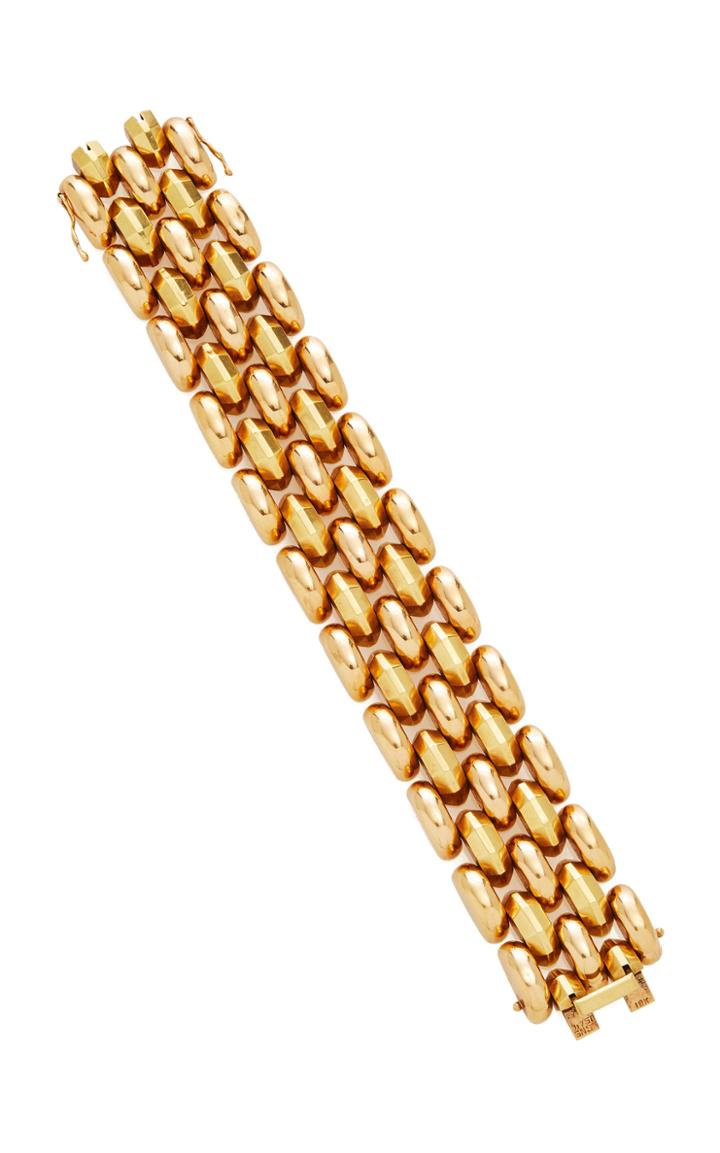 Moda Operandi Stephanie Windsor 18k Yellow Gold Retro Articulate Bracelet