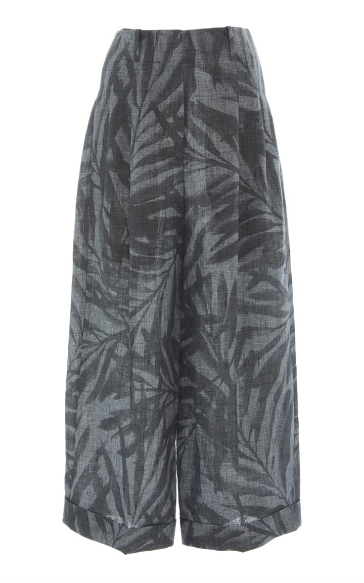 Michael Kors Collection Wide Leg Linen Pant