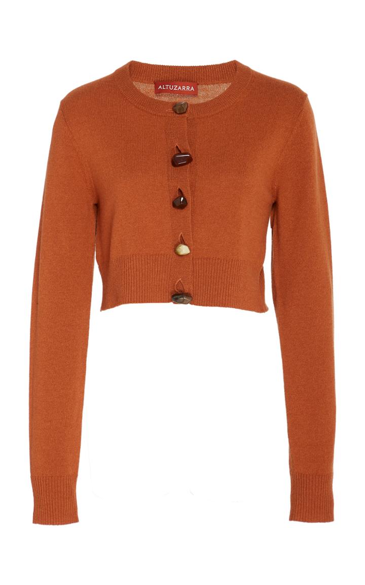 Altuzarra Wellmore Stone Buttoned Knit Sweater