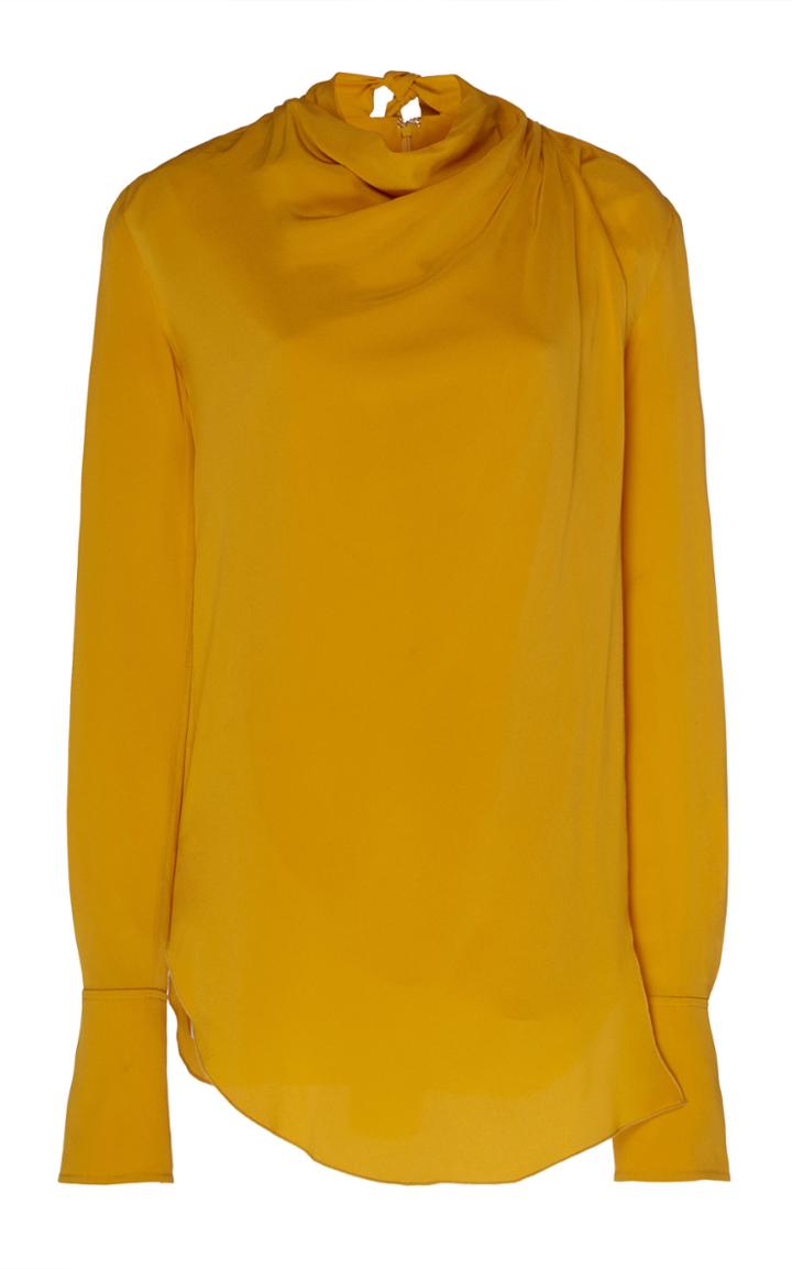 A.l.c. Sophie Draped Crepe De Chine Top