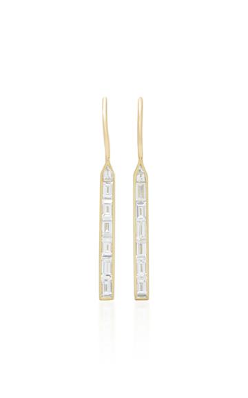 Emily P. Wheeler 14k Yellow Gold And Diamond Long Line Earrings