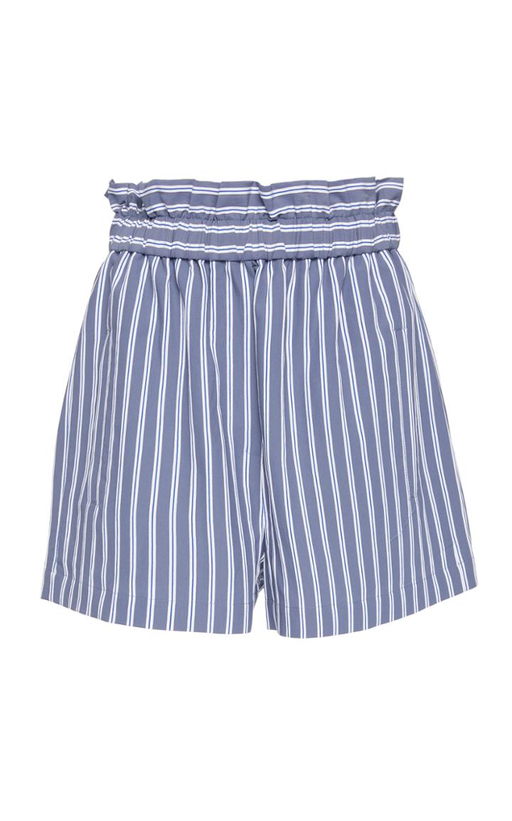 Tibi Stripe Twill Pull On Short