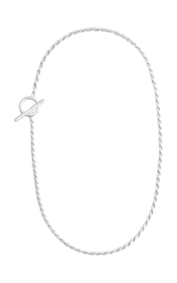 All Blues Rope Sterling Silver Polished Necklace