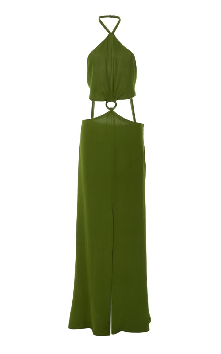 Cult Gaia Ilona Satin Handkerchief Ring Dress