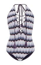 Suboo Ombre Knit Lace Up One Piece