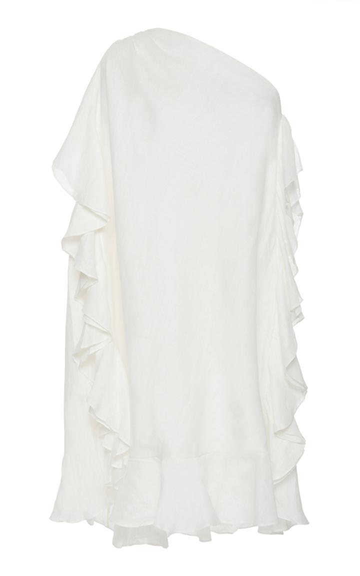 Kalita Zahara One Shoulder Linen Mini Dress