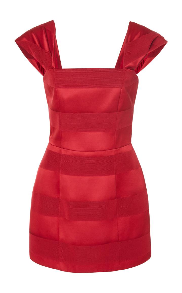 Hellessy Emily Cap Sleeve Jacquard Mini Dress