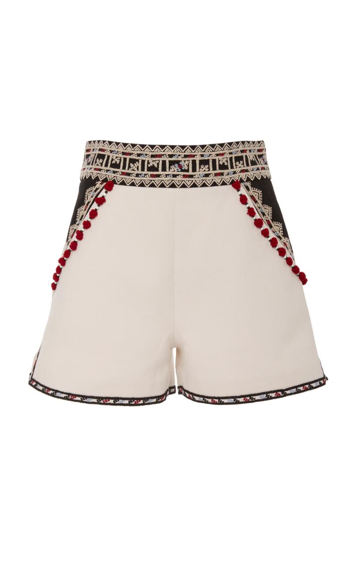 Talitha Moroccan Embroidery Tailored Shorts