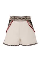 Talitha Moroccan Embroidery Tailored Shorts