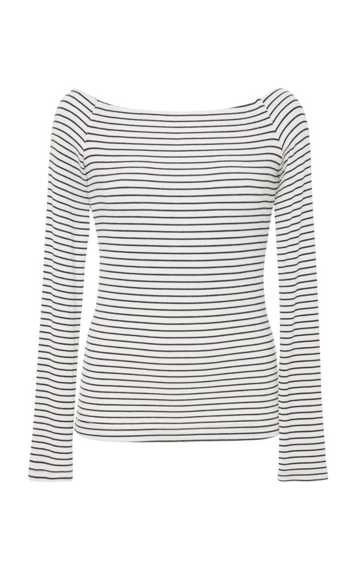 Getting Back To Square One Sailor Striped Long Sleeve Jersey Top