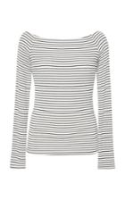 Getting Back To Square One Sailor Striped Long Sleeve Jersey Top