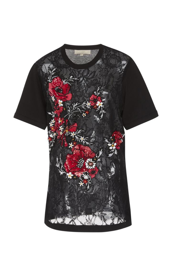 Elie Saab Embroidered Lace Tee
