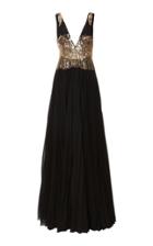 Elie Saab Sleeveless Sequin Embellished Gown
