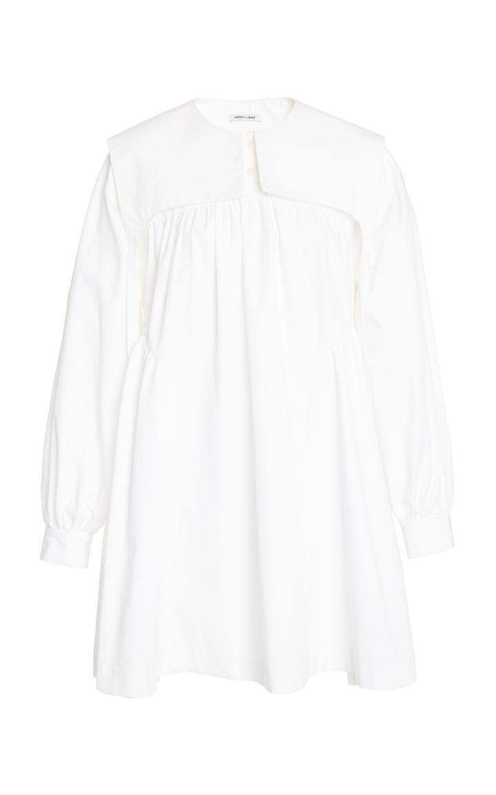 Moda Operandi Sandy Liang Crash Long Sleeve Mini Dress