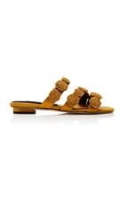 Sanayi 313 Regina Raffia Embroidered Satin Slides