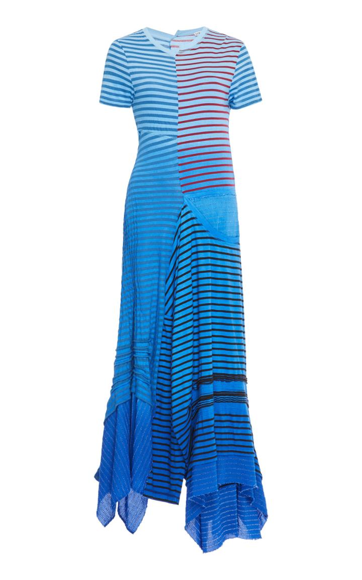 Loewe Asymmetric Jersey Stripe Dress