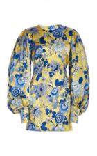Moda Operandi Van Der Kooij Cornflower Silk-satin Mini Dress