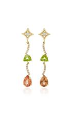 Jordan Alexander 18k Gold Diamond Peridot And Zircon Earrings