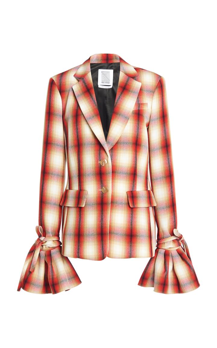 Moda Operandi Rosie Assoulin Plaid Wool Blazer