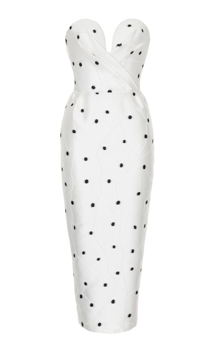 Rasario Strapless Jacquard Dress