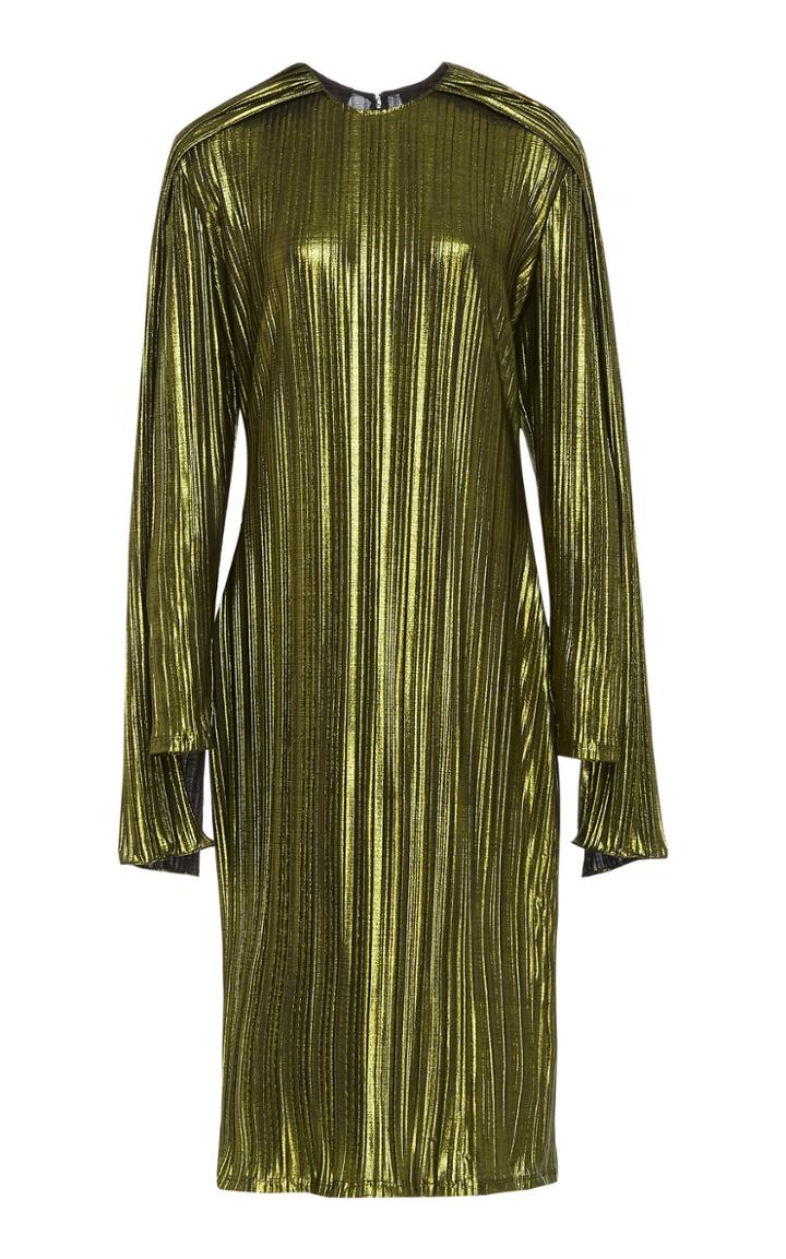 Moda Operandi Christian Siriano Cape-effect Pliss Dress Size: 2