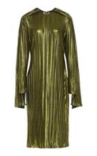 Moda Operandi Christian Siriano Cape-effect Pliss Dress Size: 2