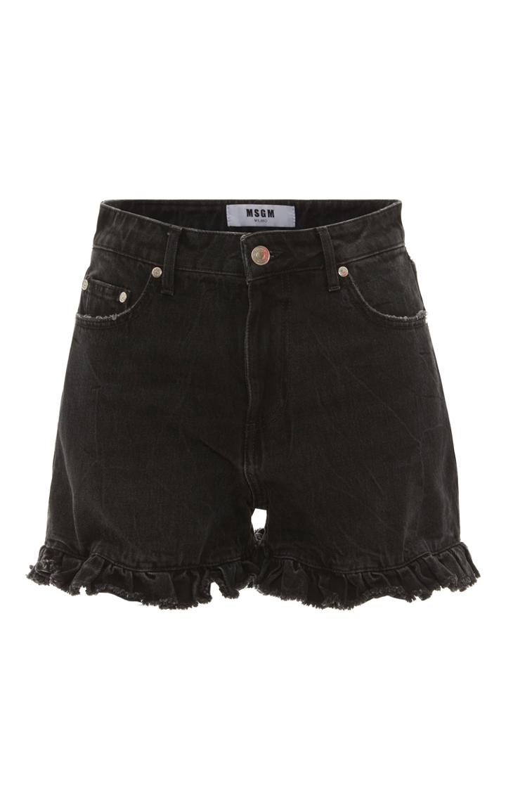 Msgm High Rise Ruffle Shorts