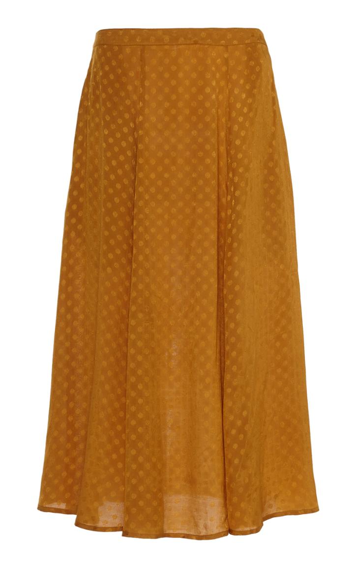 Bytimo Polka-dot Satin-jacquard Skirt