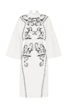 Acler Henning Embroidered Linen Midi Dress Size: 10