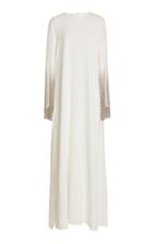 Moda Operandi Oscar De La Renta Fringed Silk-blend Caftan